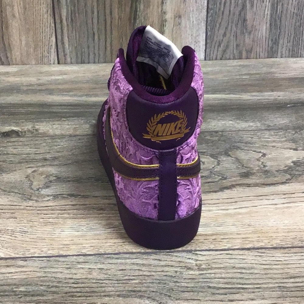 NEW Nike Blazer Mid Metallic Gold Purple - Picture 4 of 6